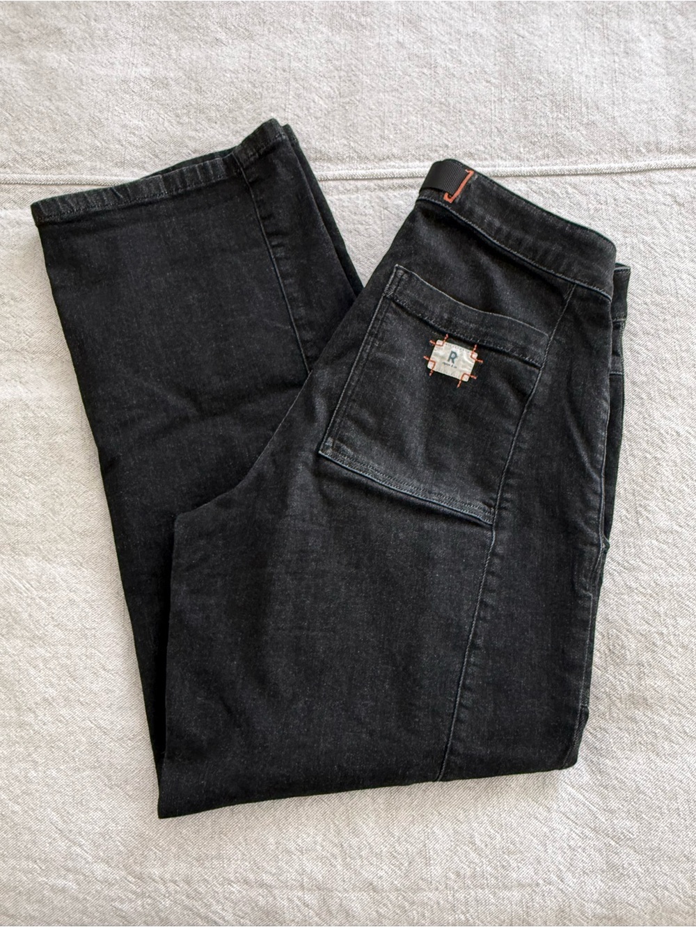 Ripton Women’s EZ jeans Black stretch denim size Large